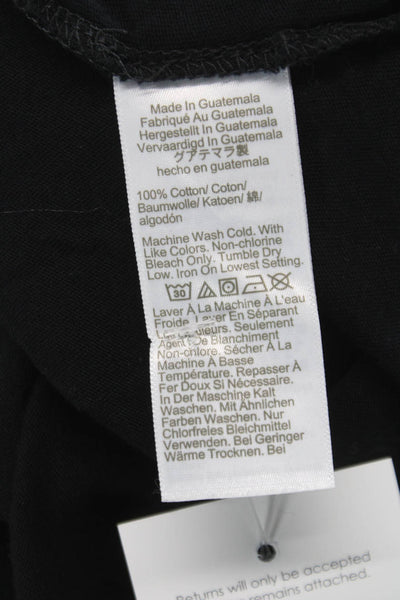 Madewell Womens Basic Black Cotton Long Sleeve Crew Neck T-Shirt Size XL