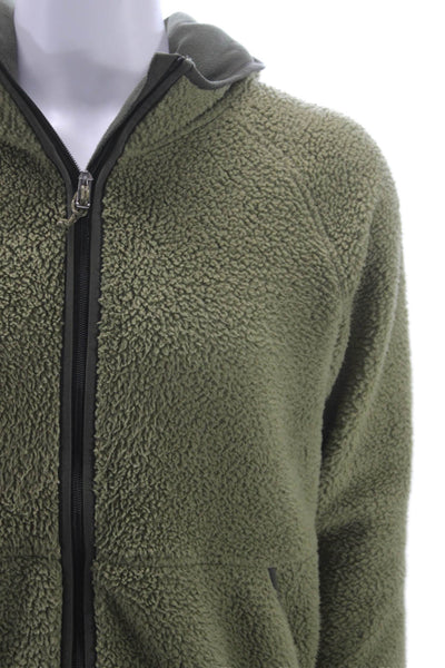 Burton Womens Basic Jacket Green Polyester Zip Collar Long Sleeve Size M
