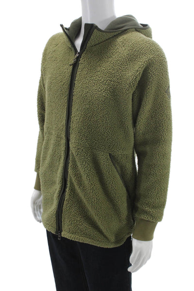 Burton Womens Basic Jacket Green Polyester Zip Collar Long Sleeve Size M