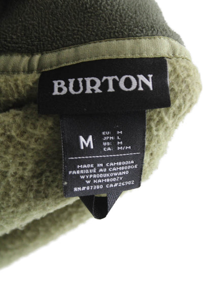 Burton Womens Basic Jacket Green Polyester Zip Collar Long Sleeve Size M