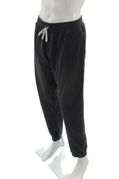 REIGNING CHAMP Mens Jogger Pants Black Cotton Blend Drawstring Size 2XL