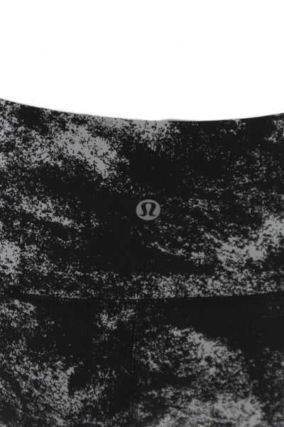 Lululemon Womens Ankle Leggings Multicolor Spotted Nylon Blend Pull On Size 4