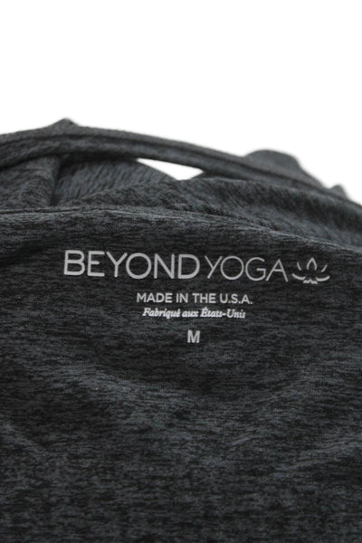Beyond Yoga Womens Lined Racerback Sleeveless Active Tank Top Black Size M