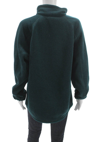 Patagonia Womens Half Zip Pullover Green Recycled Polyester Long Sleeve Size L