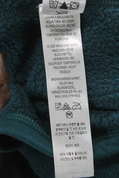 Patagonia Womens Half Zip Pullover Green Recycled Polyester Long Sleeve Size L
