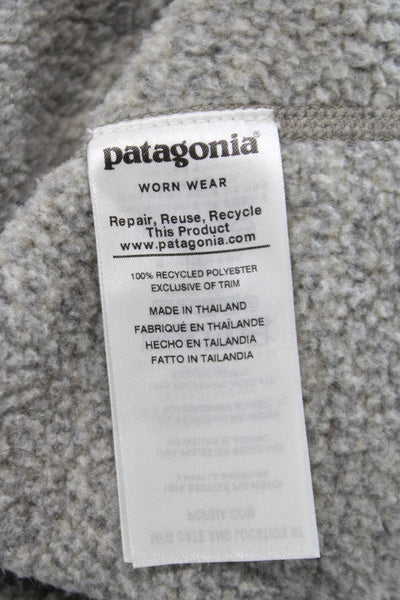 Patagonia Women Gray Collar Zipper Pullover Long Sleeve Recycled Poly Size L