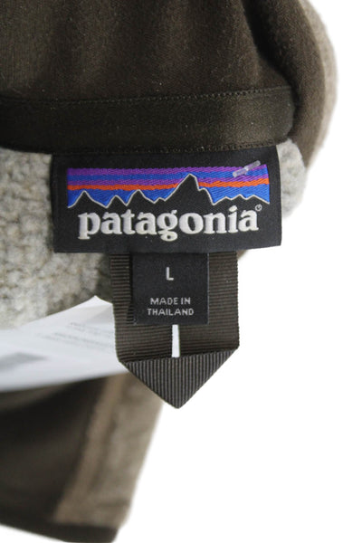 Patagonia Women Gray Collar Zipper Pullover Long Sleeve Recycled Poly Size L