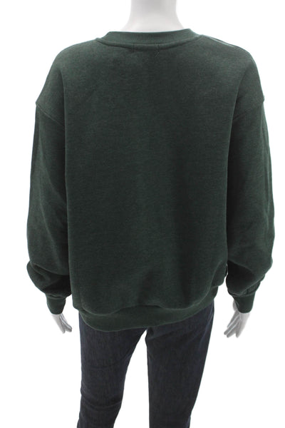 Wildfox Unisex Adults Pullover Sweatshirt Green Crew Neck Size M