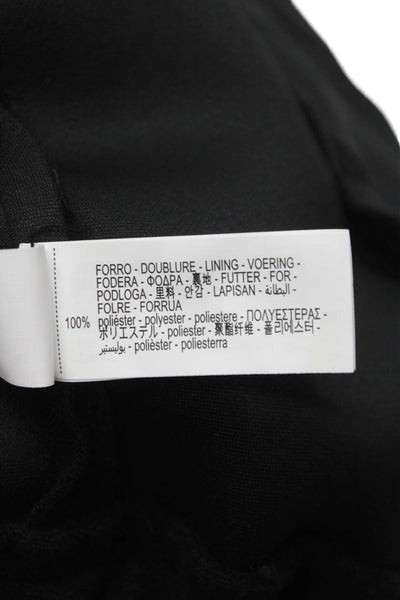 Zara Womens Basic Jacket Black Polyester Long Sleeve Button Size M