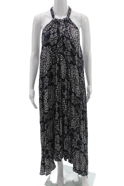 Elan Women Maxi Halter Floral Rayon Long Sleeveless Bohemian Dress Size One Size