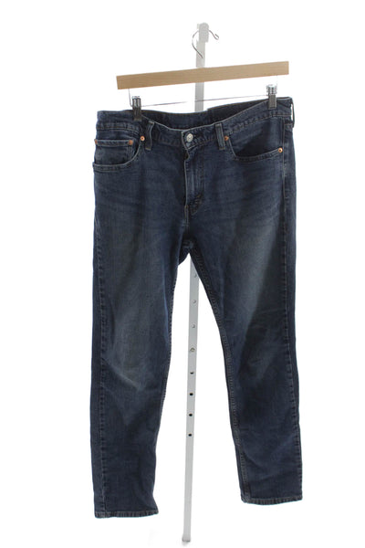 Levis Men Tapered Jeans Blue Cotton Button Fly Size 33