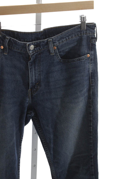 Levis Men Tapered Jeans Blue Cotton Button Fly Size 33