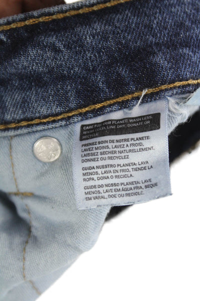 Levis Men Tapered Jeans Blue Cotton Button Fly Size 33