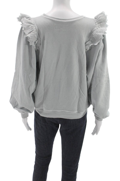 The Great Unisex Adults Gray Cotton Pullover Sweatshirt Size 0