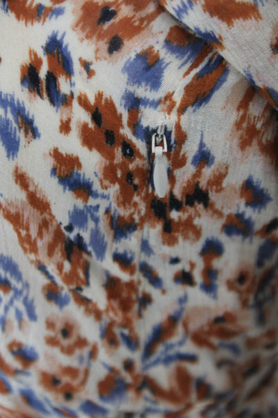 Ulla Johnson Women Mini Floral Cotton High Neck Long Sleeve Dress Size 4