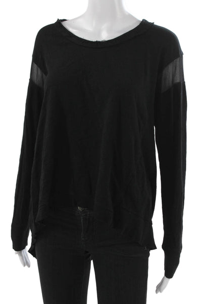 Wilt Womens Black Basic 100% Cotton Crew Neck Long Sleeve T Shirt Size XS