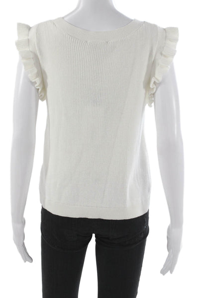 Caballero Collection Women Basic Sleeveless Cotton Tank White Size L