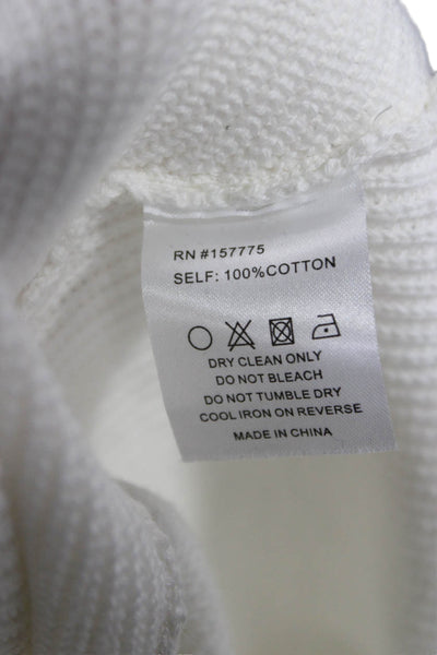 Caballero Collection Women Basic Sleeveless Cotton Tank White Size L