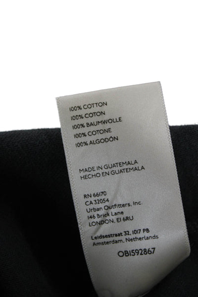 We The Free Women Pullover T-Shirt Gray Cotton Crew Neck Long Sleeve Size S