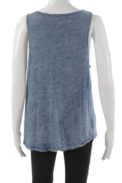 Rag & Bone Jean Women Blue Basic Tank Scoop Neck 100% Cotton Sleeveless Size M