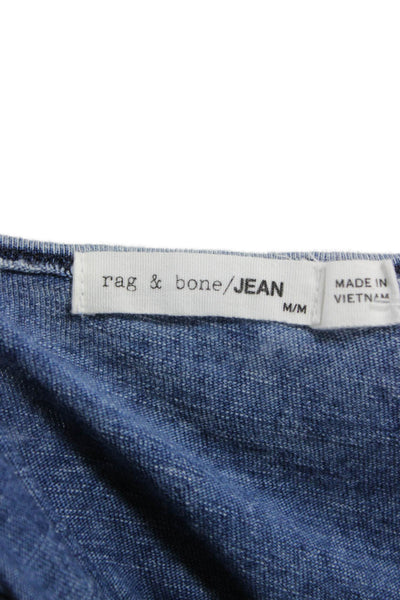 Rag & Bone Jean Women Blue Basic Tank Scoop Neck 100% Cotton Sleeveless Size M