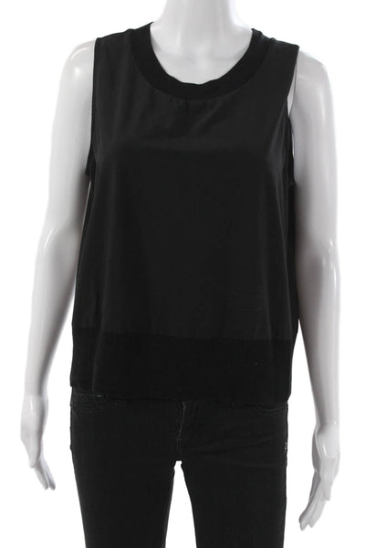 Athleta Women Black Basic Sleeveless Tank Pullover Round Neck Size M