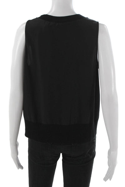 Athleta Women Black Basic Sleeveless Tank Pullover Round Neck Size M