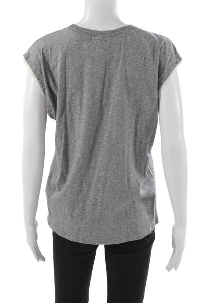 Joie Unisex Basic Cotton Graphic Crew Neck Sleeveless T-Shirt Size L