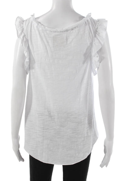 Chaser Womens Basic Sleeveless Tank Keyhole White Size L