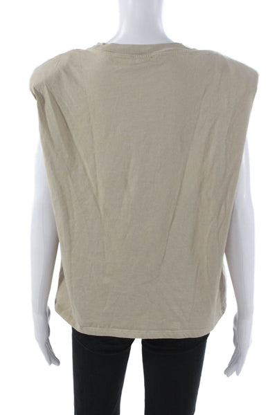 Chaser Womens Basic Sleeveless Tank Keyhole White Size L