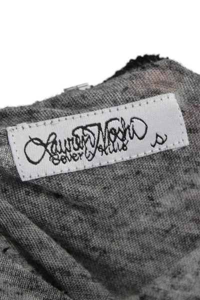 Lauren Moshi Womens Gray Rayon Round Neck Sleeveless Basic Tank Size S