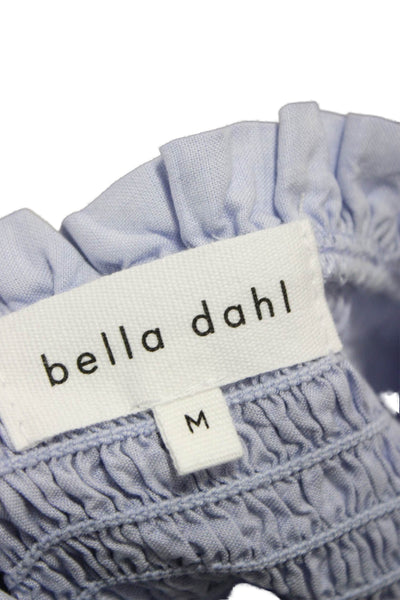 Bella Dahl Women Blue V-Neck Long Sleeve Tencel Blouse Size M