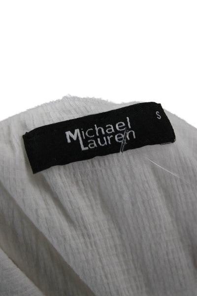Michael Lauren Women Off Shoulder Long Sleeve Basic Blouse White Size S