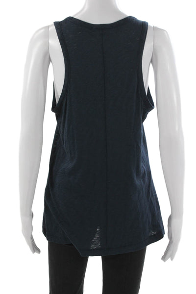 Rag & Bone Jean Womens Sleeveless Scoop Neck Cotton Tank Blue Size L