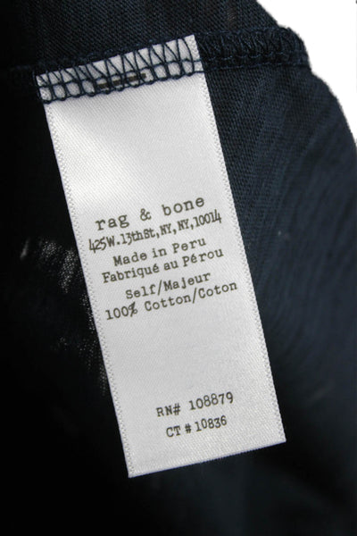 Rag & Bone Jean Womens Sleeveless Scoop Neck Cotton Tank Blue Size L