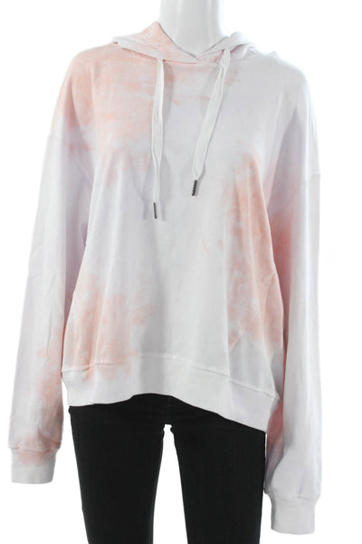 Michael Stars Women Tie Dye Cotton Pullover Hoodie Long Sleeve Size L
