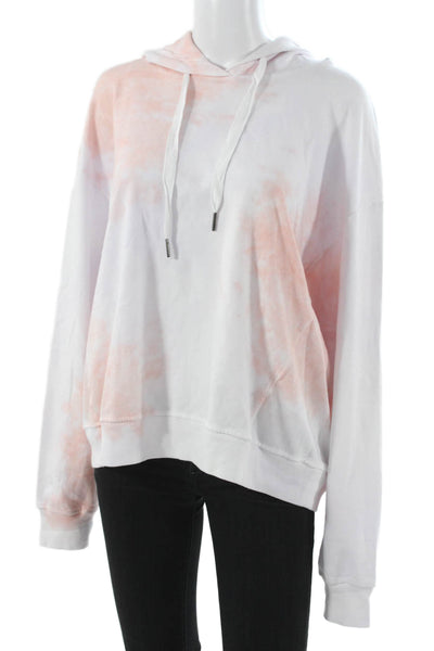 Michael Stars Women Tie Dye Cotton Pullover Hoodie Long Sleeve Size L
