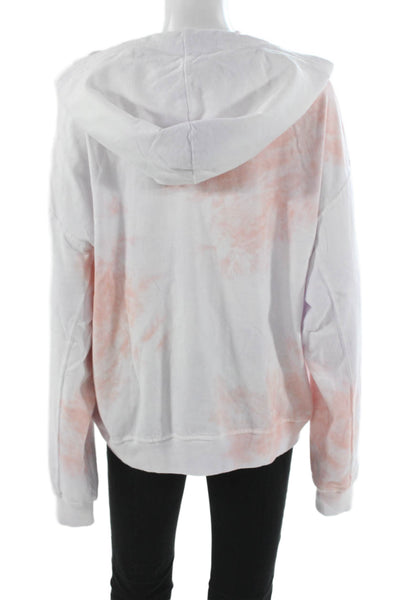 Michael Stars Women Tie Dye Cotton Pullover Hoodie Long Sleeve Size L
