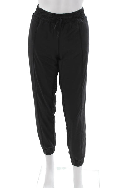 Lululemon Women Jogger Pants Black Nylon Drawstring Inseam 27 Size 8