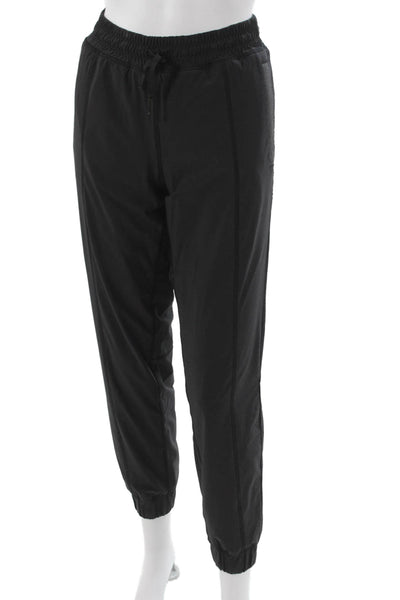 Lululemon Women Jogger Pants Black Nylon Drawstring Inseam 27 Size 8
