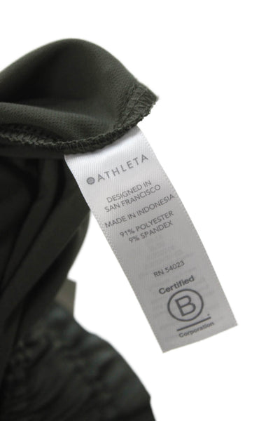 Athleta Unisex Jogger Pants Green Drawstring Polyester Solid Fall Size 4