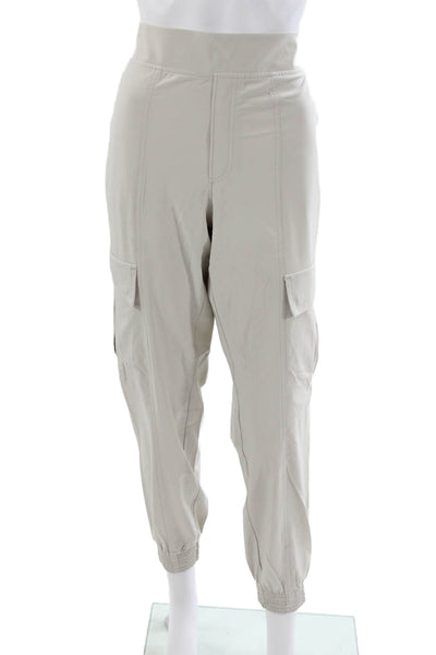 Athleta Womens Jogger Pants Beige Solid Polyester Size 6