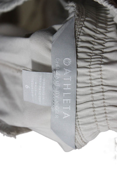 Athleta Womens Jogger Pants Beige Solid Polyester Size 6