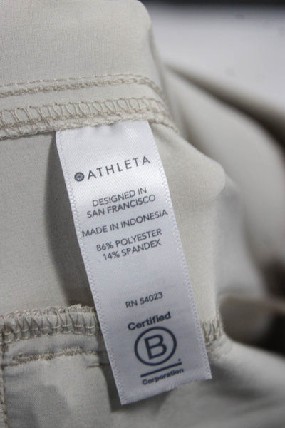 Athleta Womens Jogger Pants Beige Solid Polyester Size 6