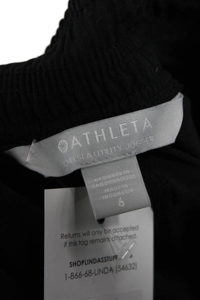 Athleta Womens Jogger Pants Black Pull On 27 Inseam Size 6