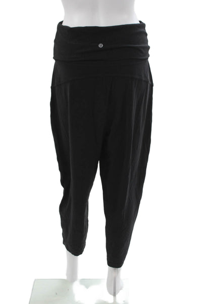 Lululemon Women Jogger Pants Black Nylon Pull On Inseam 22 Size 8