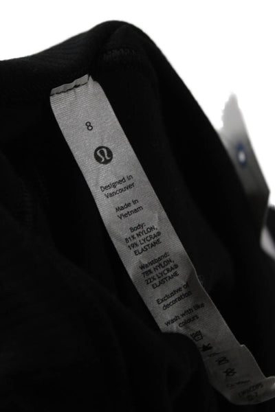 Lululemon Women Jogger Pants Black Nylon Pull On Inseam 22 Size 8