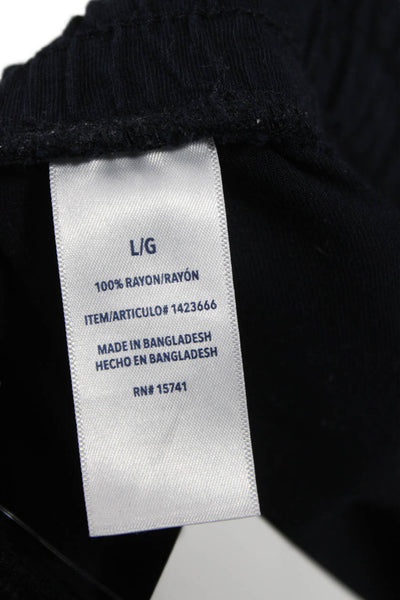 Splendid Unisex Adults Jogger Pants Black Rayon Drawstring Size L