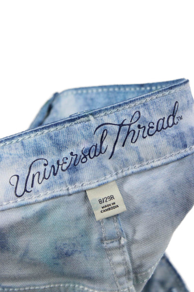 Universal Thread Womens Cut-Off Tie Dye Cotton Shorts Blue Size 8