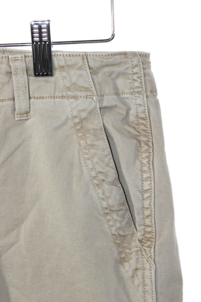 Amo Women Chino Pants Beige Cotton Button Closure Size 27